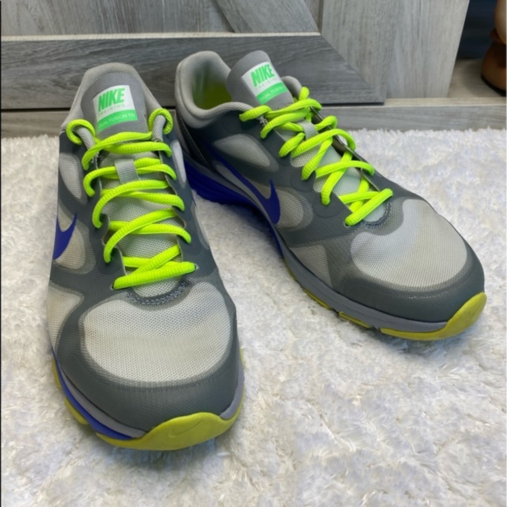 NIKE DUAL FUSION TR Women's Gray Purple Training Athletic Shoes 8
